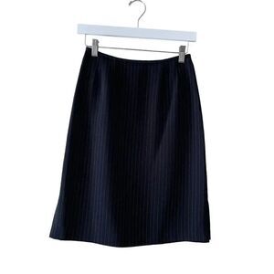 Tahari Womens’ Pencil Black Pinstripes Midi Length Lined Back Zipper SZ 2P #1591